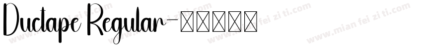 Ductape Regular字体转换